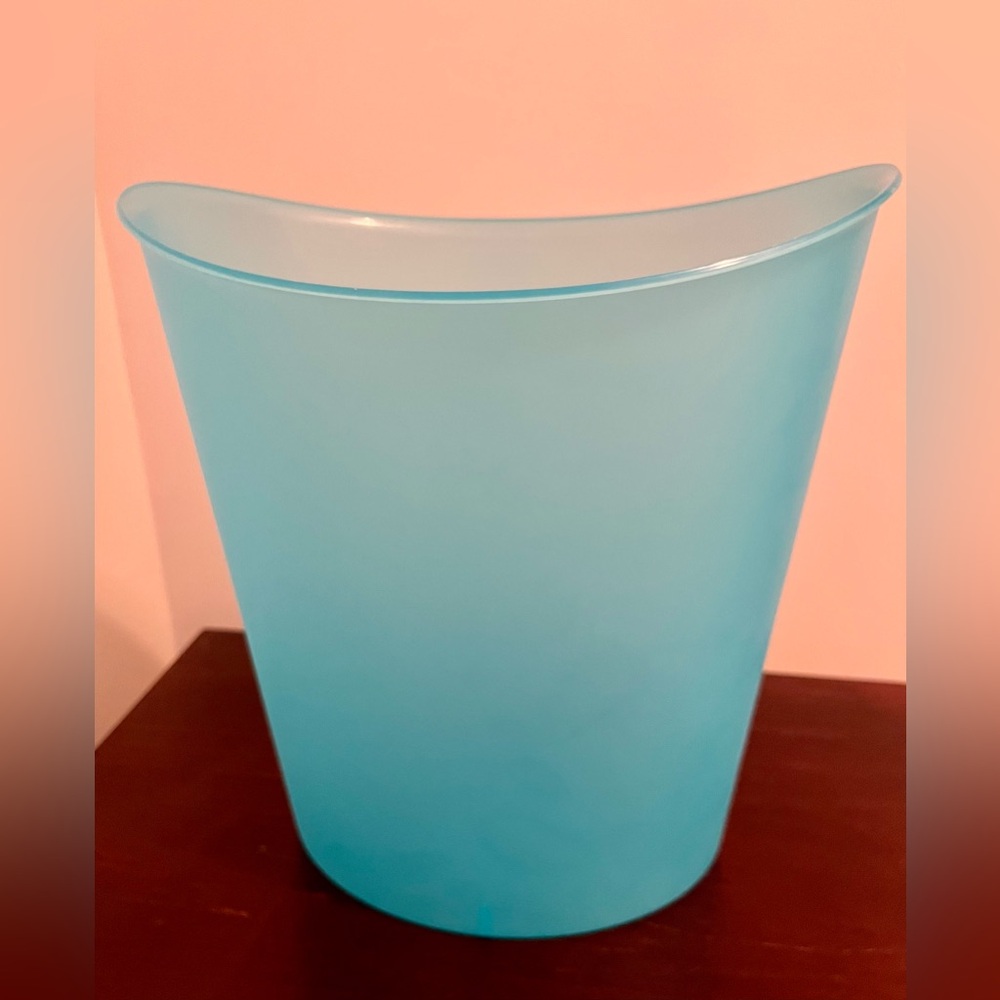 Aquamarine Wastebasket.